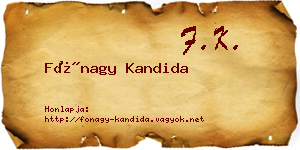 Fónagy Kandida névjegykártya